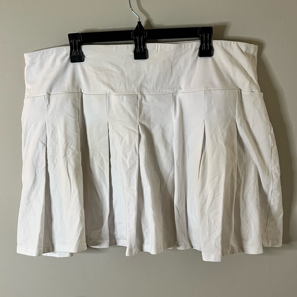 Ultra Flirt White Pleated Skater Mini Skirt size 3X
